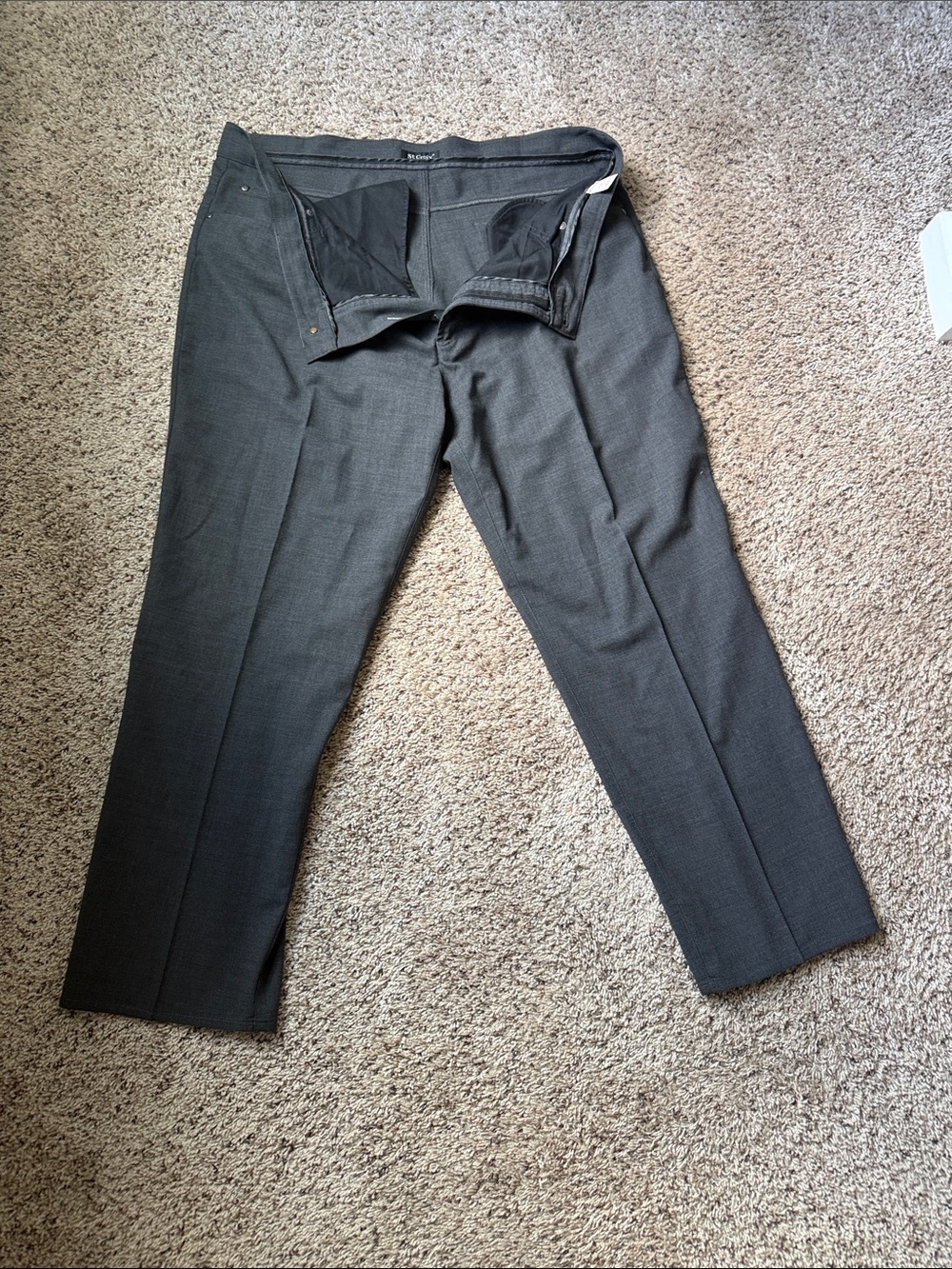 Men's Charcoal Dress Pants - Tailored Professional Trousers